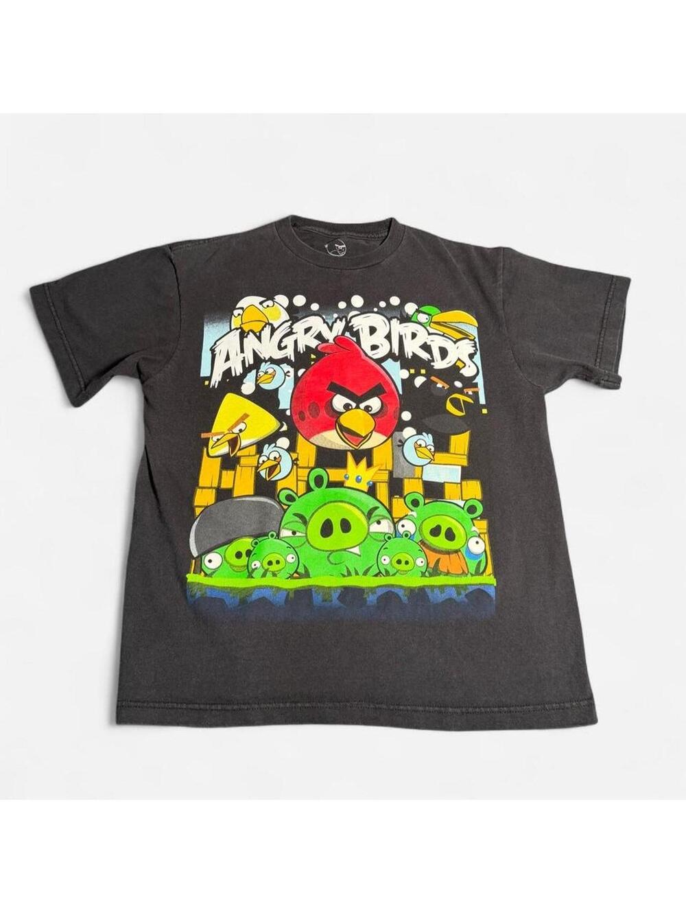 Vintage 2012 Angry Birds Graphic T-Shirt – Youth XL